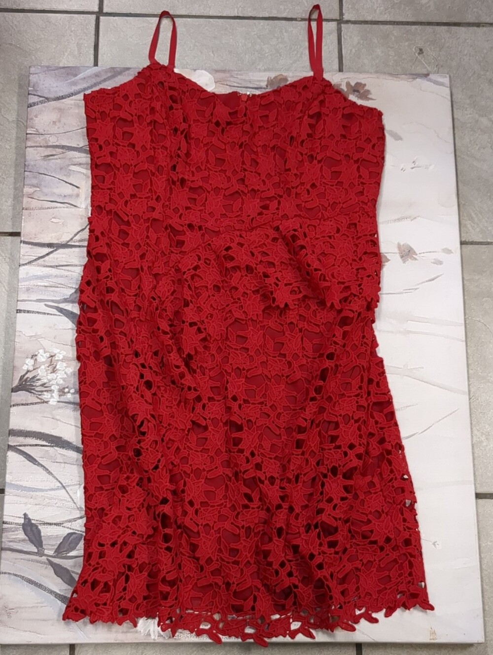 City Chic Red Floral Lace Mini Dress
